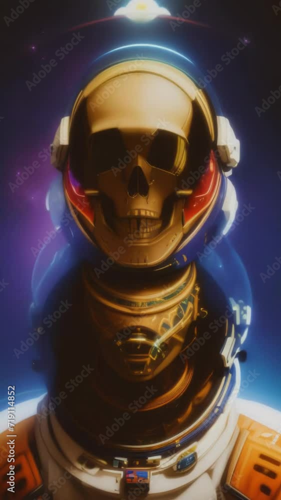 a headshot of a futuristic astronaut in space, fractal art, skull in an astronaut helmet, universe, science fiction, space a headshot of a futuristic astronaut in space, fractal art, skull in an astronaut helmet, universe, science fiction, space