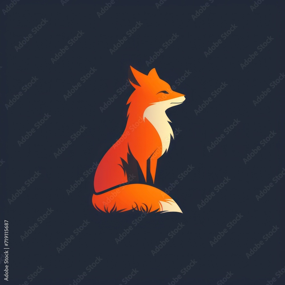 Animal Fox. Logo illustration of a Fox. Fox emblem, icon, logotype,decal, print. Animal Fox. Logo illustration of a Fox. Fox emblem, icon, logotype,decal, print.