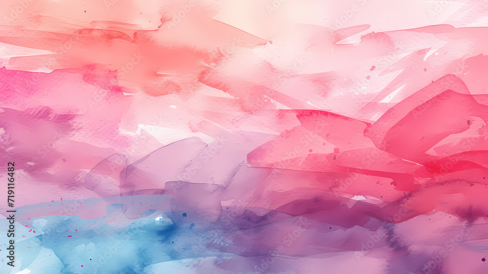 Abstract Backdrop Formed by Colorful Watercolor Paints

