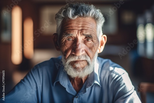 Portrait of a hispanic elderly man in nursing home photo