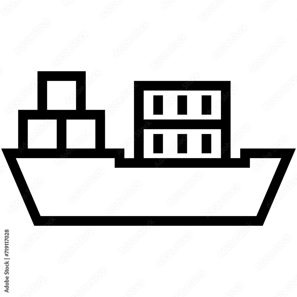 Steamboat Vector Icon Steamboat Vector Icon