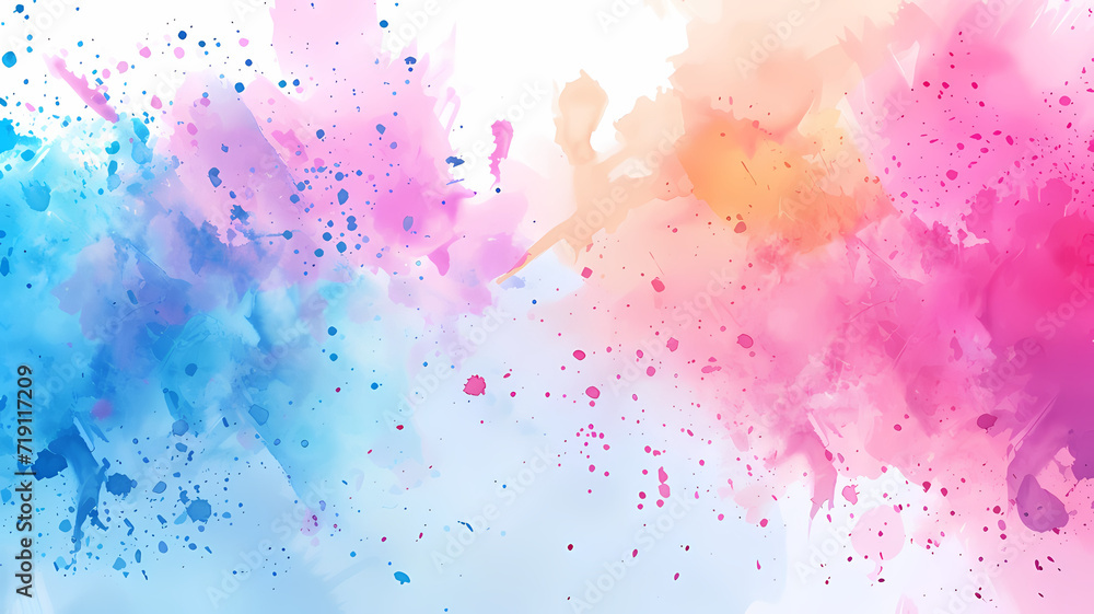 Artistic Watercolor Brushstrokes on Abstract Paint Background