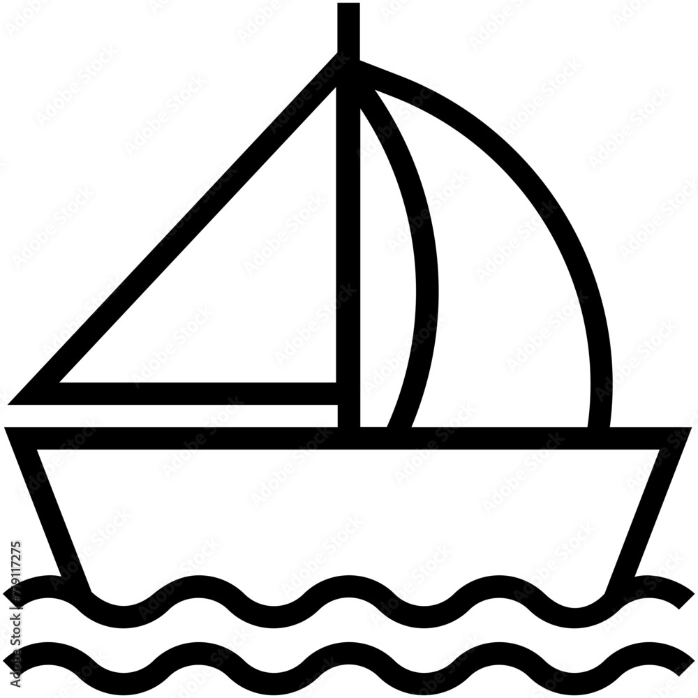 Sailboat Vector Icon Sailboat Vector Icon