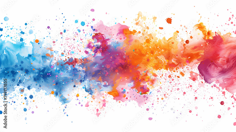 Watercolor Paint Abstract Background with Artistic Splash