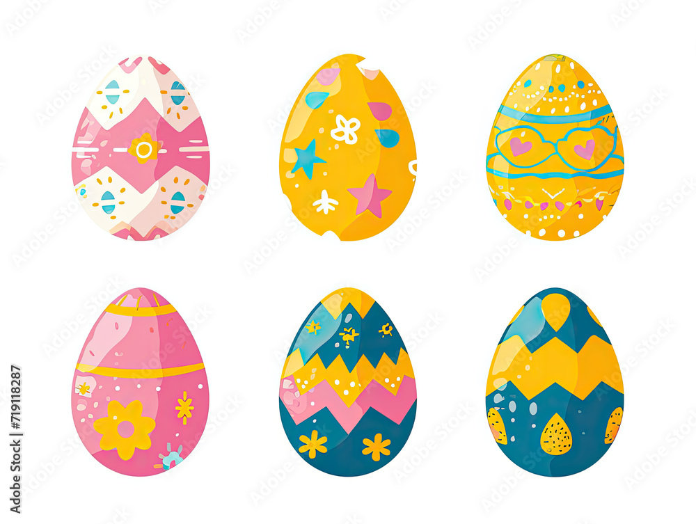 Assorted Easter Eggs With Unique Designs