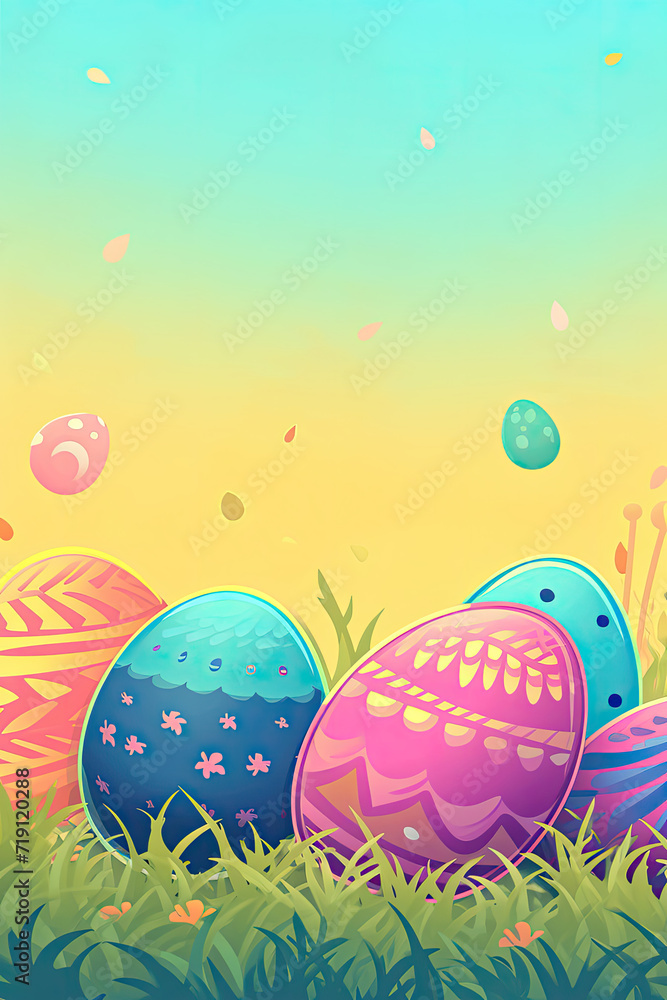 A Bunch of Easter Eggs Nestled in the Grass