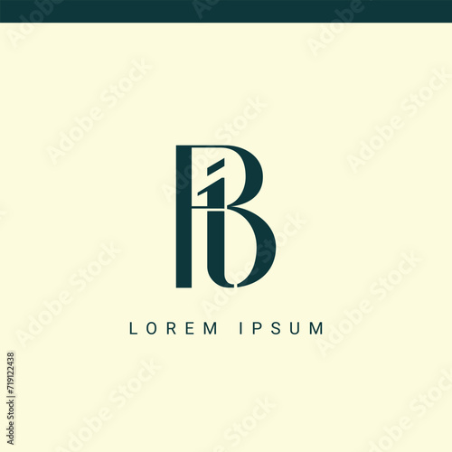 Bi monogram, Bi initial wedding, Bi logo company, Bi icon business, corporate sign with variation three colors designs for alphabetical marriage name, brand name, initial couple