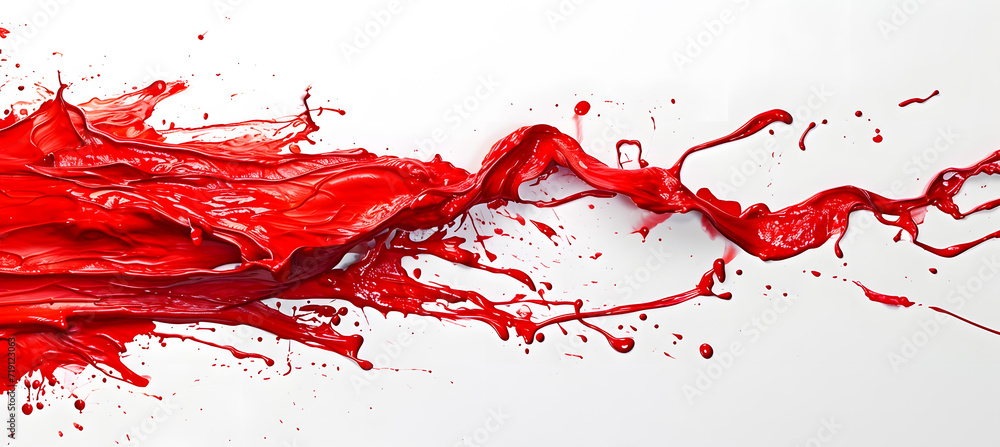 Red paint splash isolated on white background Red paint splash isolated on white background