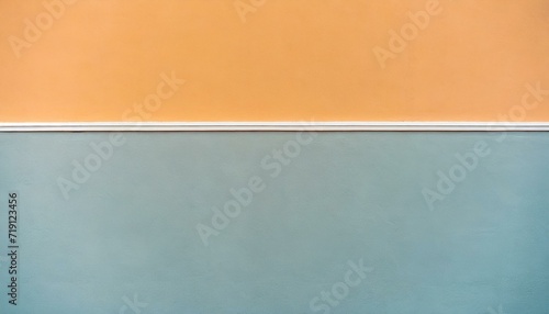 Sfondo orizzontale arancione e azzurro colori tenui texture muro generato con ai photo