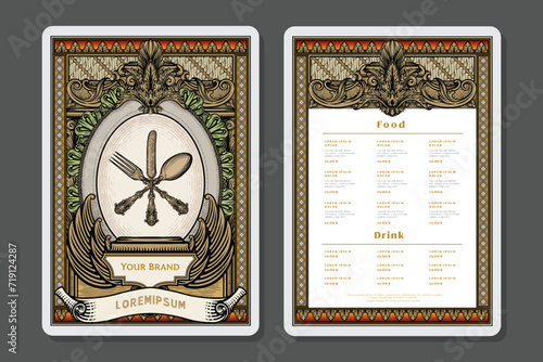vintage menu design