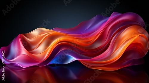 Futuristic Elegance: Liquid Patterns in a Bright and Shiny Abstract Composition