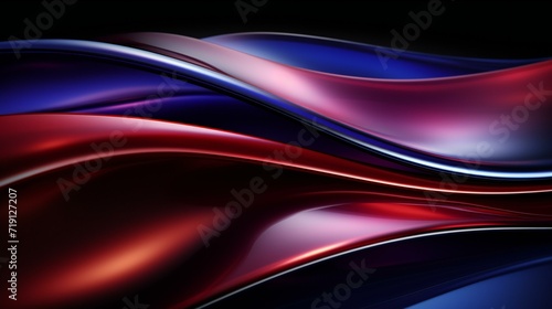 Vibrant Curves: Abstract Design with Bright Waves and Shiny Patterns