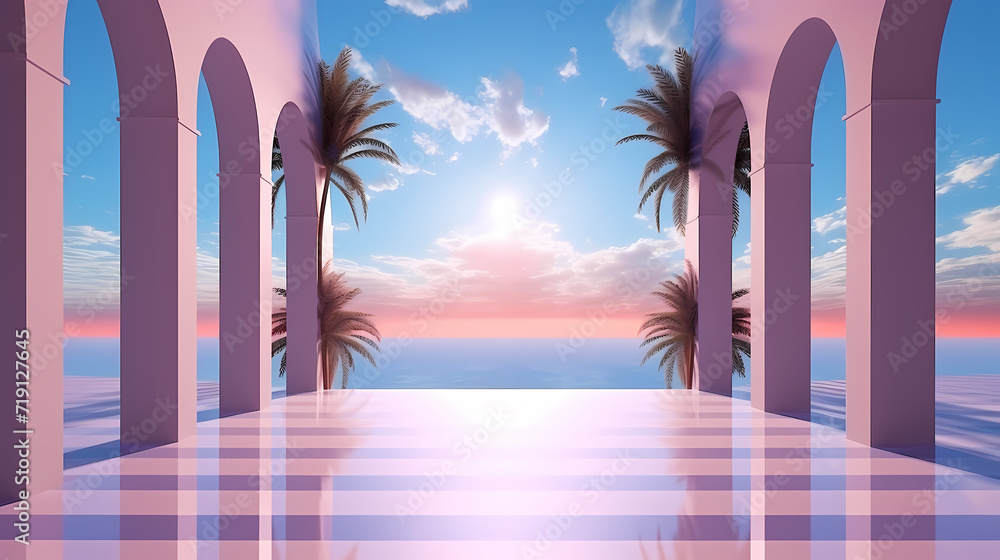 Obraz premium Empty room background, simple style interior design