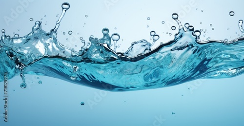 Captivating Close-Up: Overflowing Water on a White Background