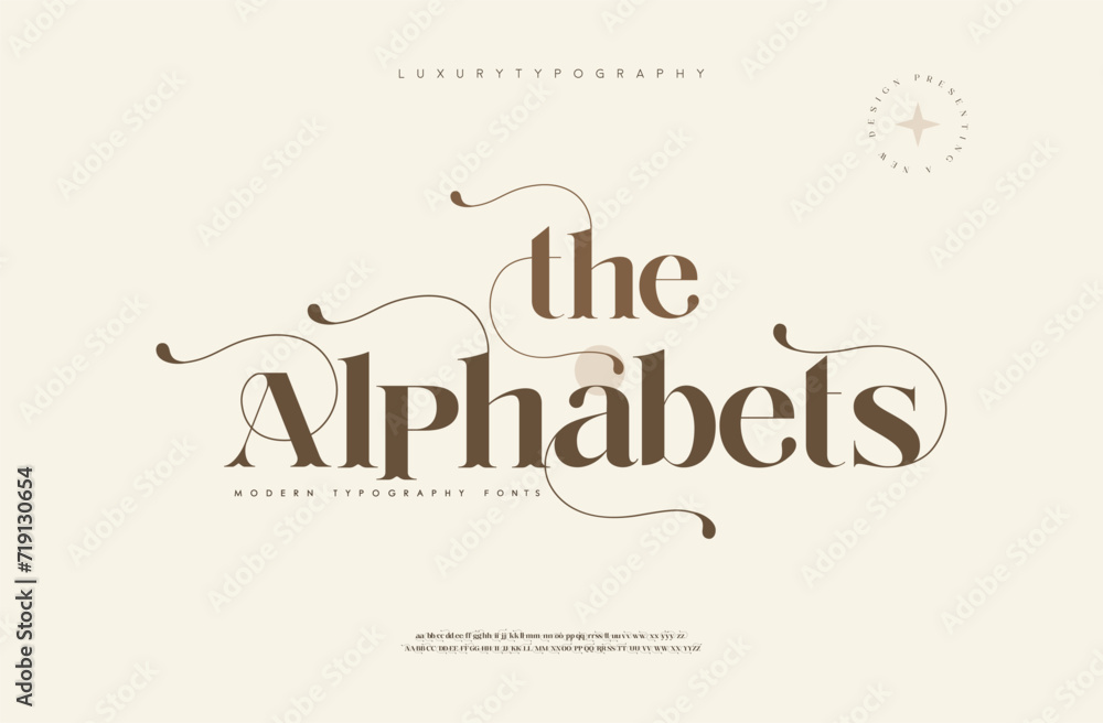 The alphabet, elegant alphabet letters font typography luxury serif fonts decorative logo wedding vintage retro logo for brand
