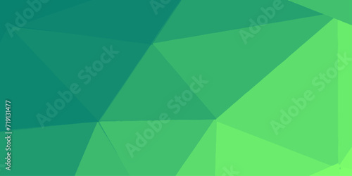 Green Abstract Low Poly with triangle shapes Design. Modern Green mosaic with textured overlap layer background. The background for the web site, the texture of triangulation. 