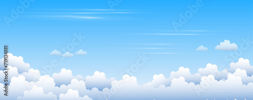 blue-sky design vector with  some clouds that can be used for abstract background design