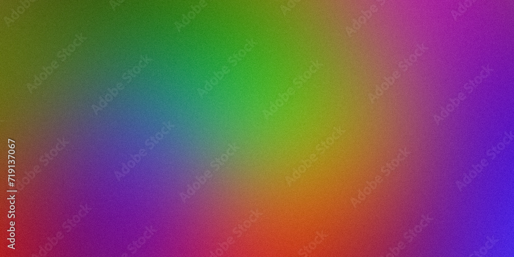 Abstract color palette, holographic blurred grainy gradient banner background texture. Colorful multicolor grain soft noise effect pattern.