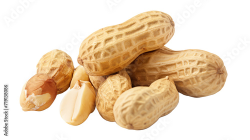 peanuts on white background
