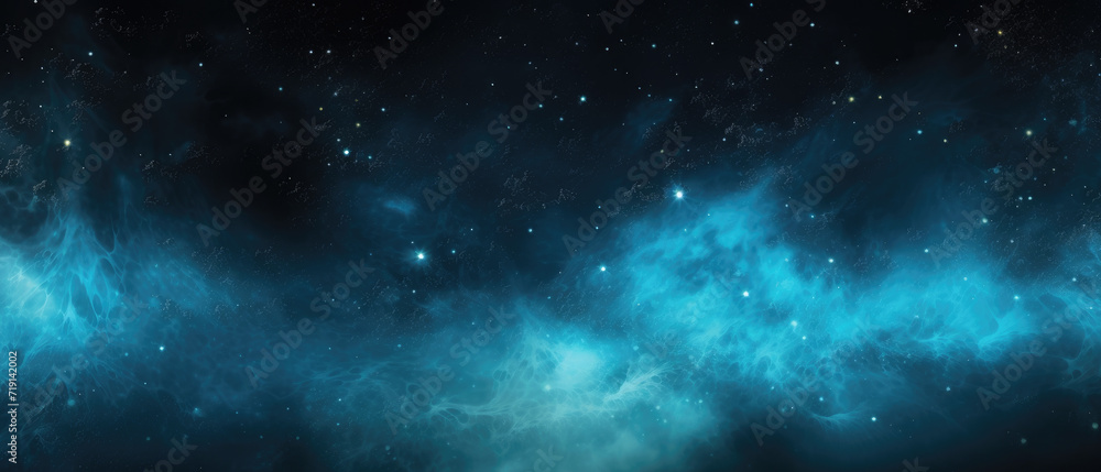 Fototapeta premium Abstract blue background with stars and universe