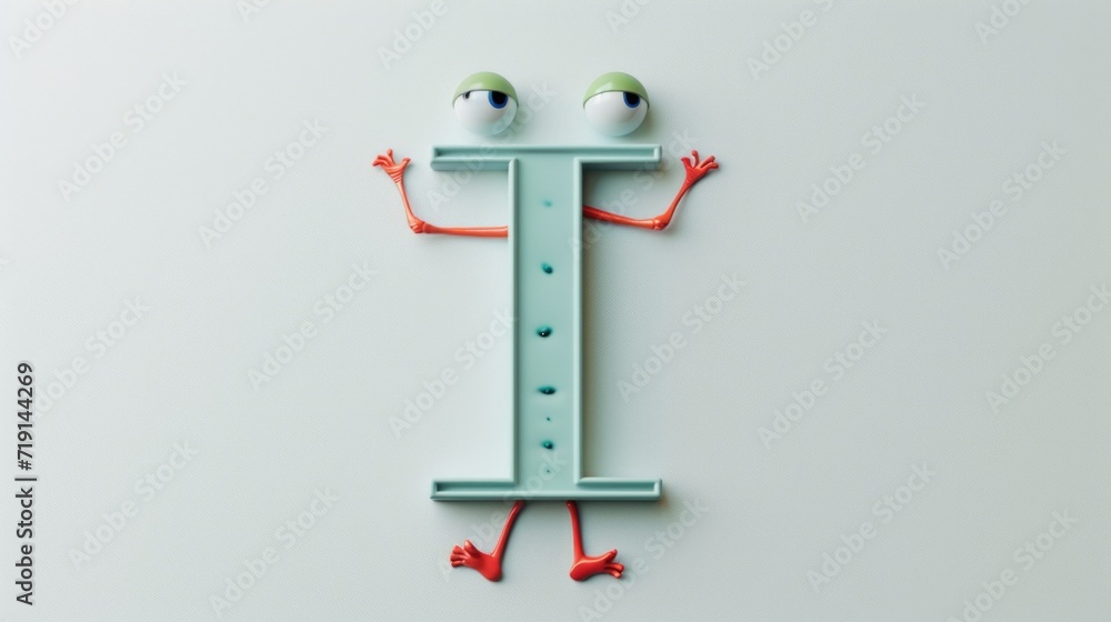 I A Letter Of The Alphabet In The Guise Of A Funny Character Capital I A Letter Of The Alphabet In The Guise Of A Funny Character Capital