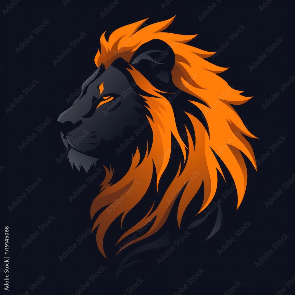 Animal Lion. Logo illustration of a Lion. Lion emblem, icon, logotype,decal, print. Animal Lion. Logo illustration of a Lion. Lion emblem, icon, logotype,decal, print.