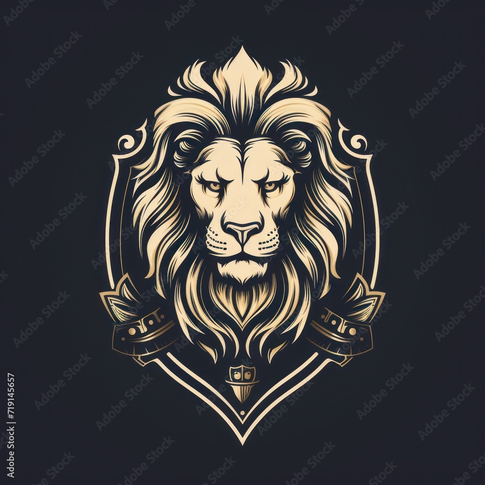 Animal Lion. Logo illustration of a Lion. Lion emblem, icon, logotype,decal, print.