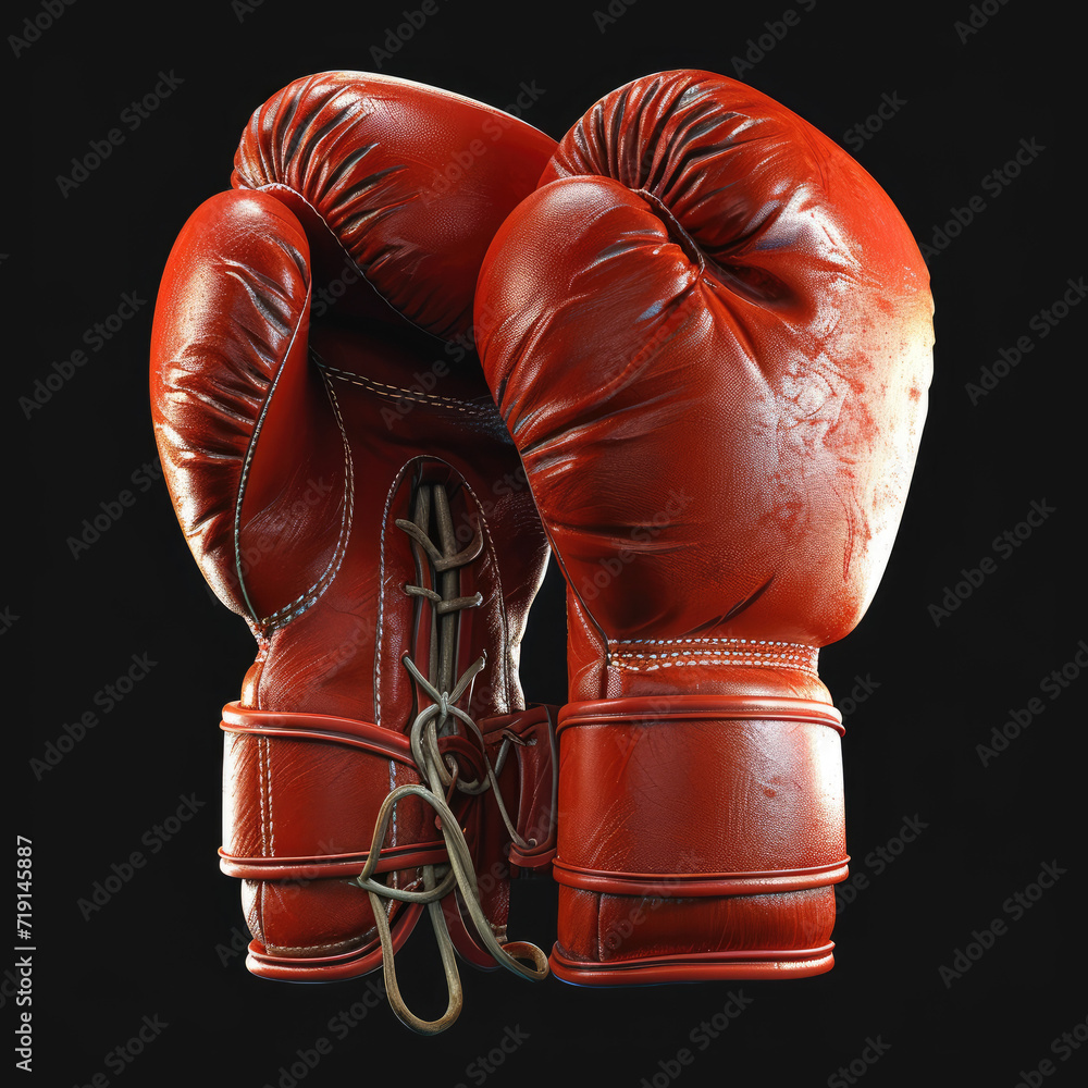 Boxing Gloves with Powerfully Clear High-Resolution Depiction