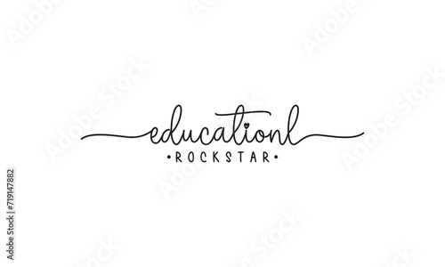 Educational Rockstar t shirt design vector file 