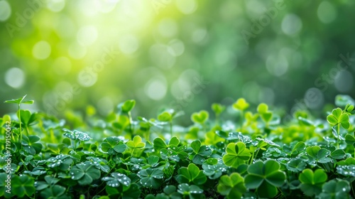 st. Patrick's day garden party background with copy space © olegganko