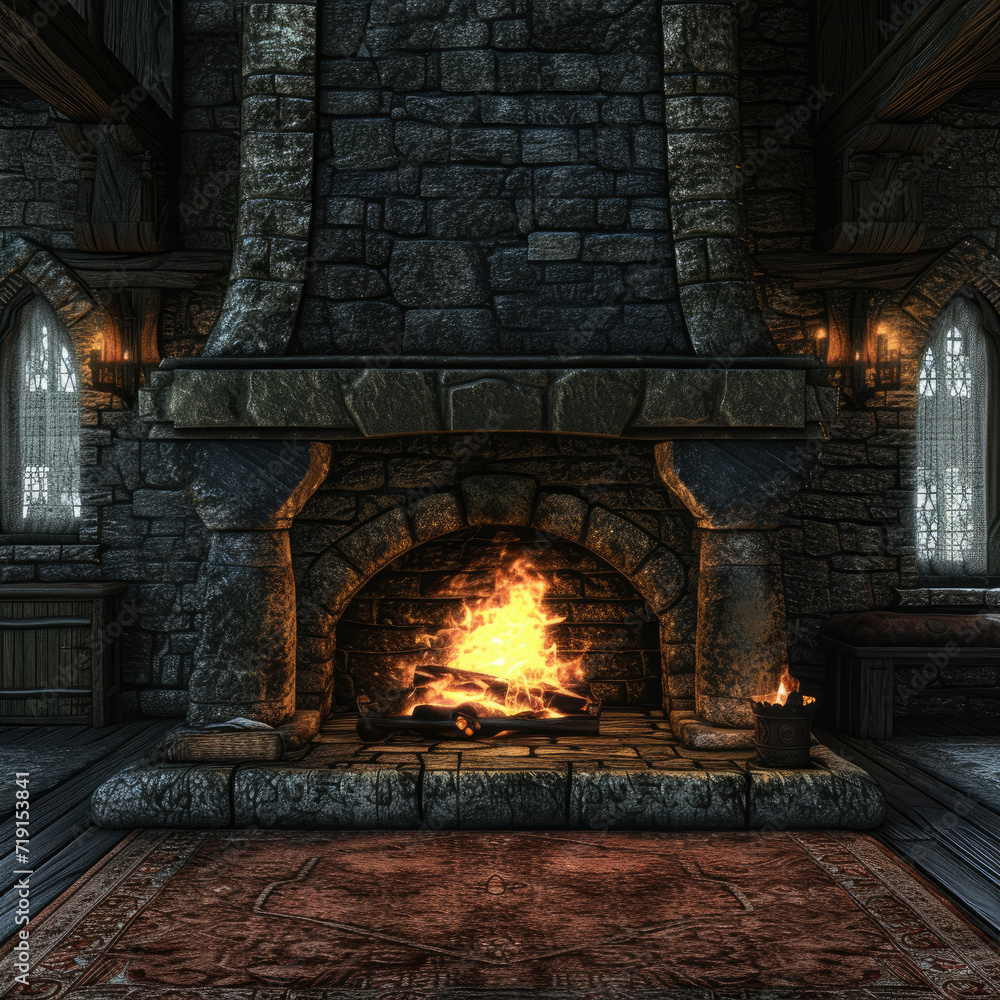 Fireplace with Exquisitely Clear High-Definition Graphic Fireplace with Exquisitely Clear High-Definition Graphic