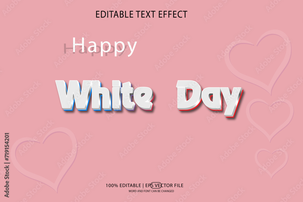 Obraz premium World water day 3d Text Effect Editable 3D Style eps vector