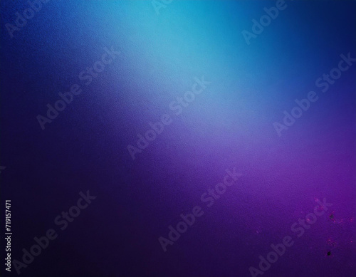 Dark blue purple color gradient background, grainy texture effect, web banner abstract design, copy space © Melvin
