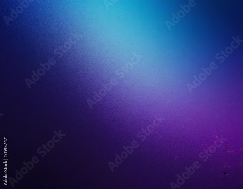 Dark blue purple color gradient background, grainy texture effect, web banner abstract design, copy space