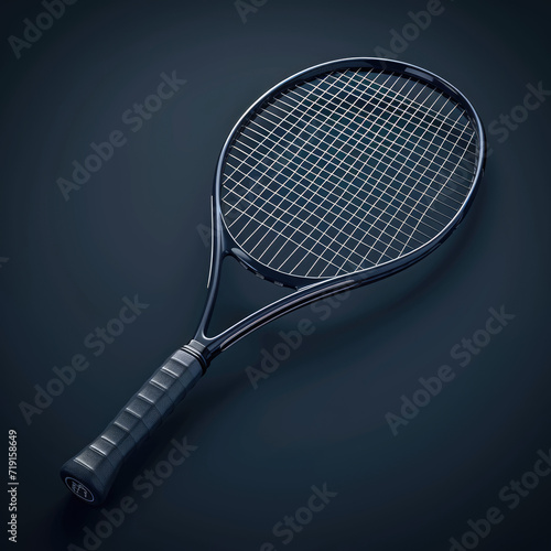 Tennis Racket with Exceptionally Detailed High-Resolution Imagery © Sekai