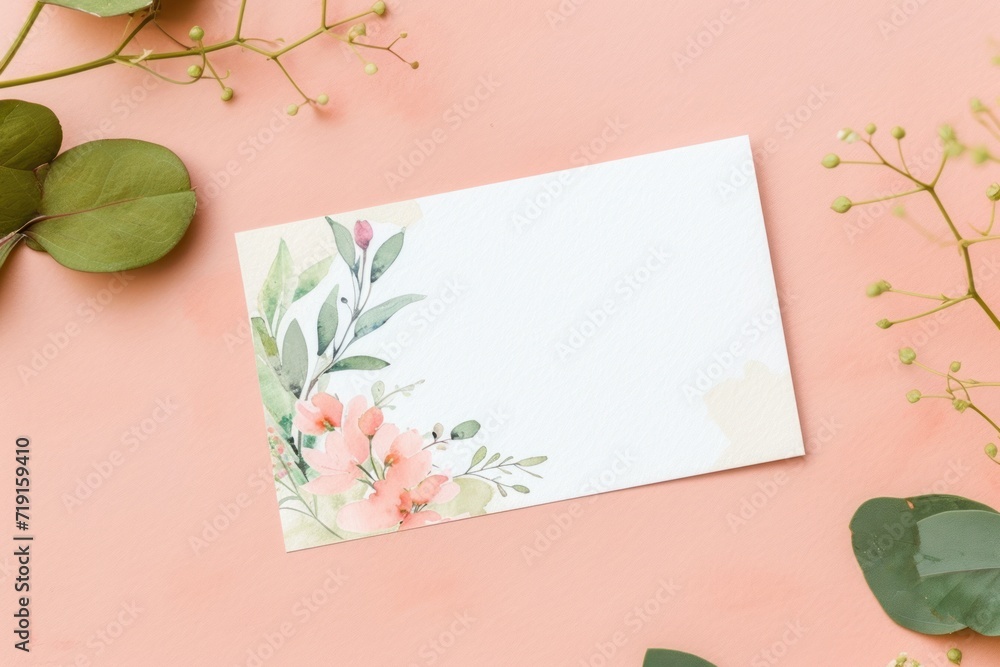Watercolor Whimsy Spring Themed Business Card Mockup Embrace the Playfulness of Spring Watercolor Whimsy Spring Themed Business Card Mockup Embrace the Playfulness of Spring