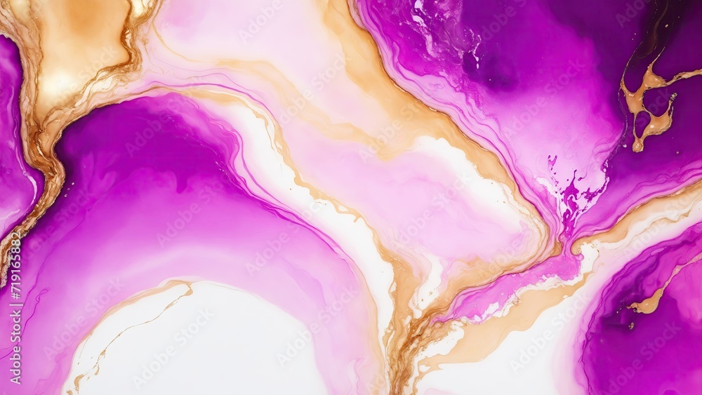 luxury Pink Gold and Purple abstract fluid art painting in alcohol ink technique luxury Pink Gold and Purple abstract fluid art painting in alcohol ink technique