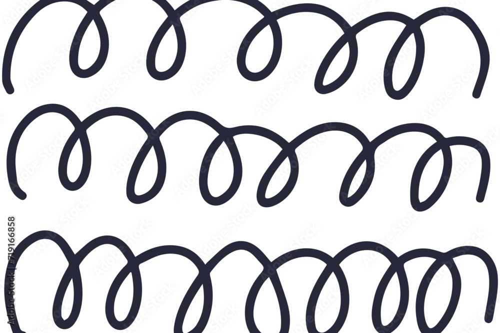 Hand-drawn line textures. Scribbles, horizontal and wavy strokes. Hand-drawn line textures. Scribbles, horizontal and wavy strokes.