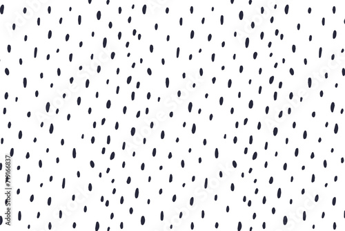 Doodle hand drawn points vector seamless pattern. Black dots texture background. Freehand drawing vector diffused spots. 