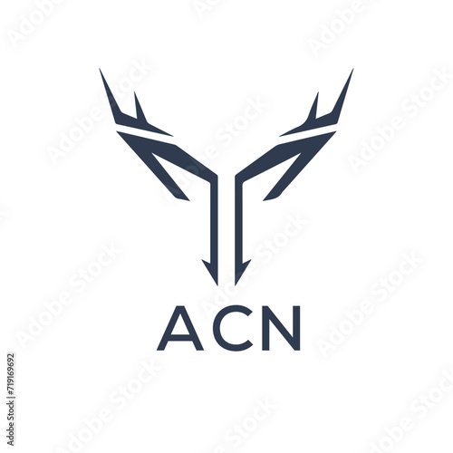 ACN Letter logo design template vector. ACN Business abstract connection vector logo. ACN icon circle logotype.
