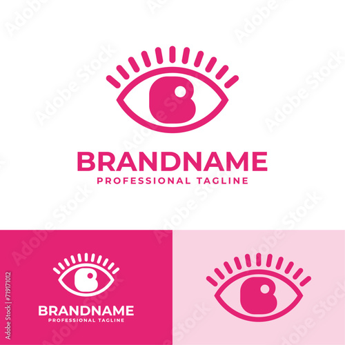 Letter B Eye Logo, suitable for business related to vision, spy, optic, or eye with Initial B
