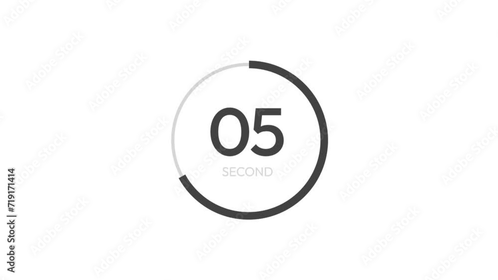 Minimal Countdown Flat Design Circle Timer 10 Second to 0 Seconds Animation 4K Footage Motion Video On Isolated White Background Minimal Countdown Flat Design Circle Timer 10 Second to 0 Seconds Animation 4K Footage Motion Video On Isolated White Background