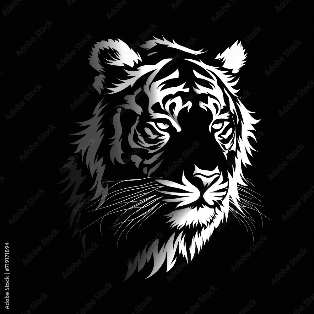 Fototapeta premium Animal Tiger. Logo illustration of a Tiger. Tiger emblem, icon, logotype,decal, print.