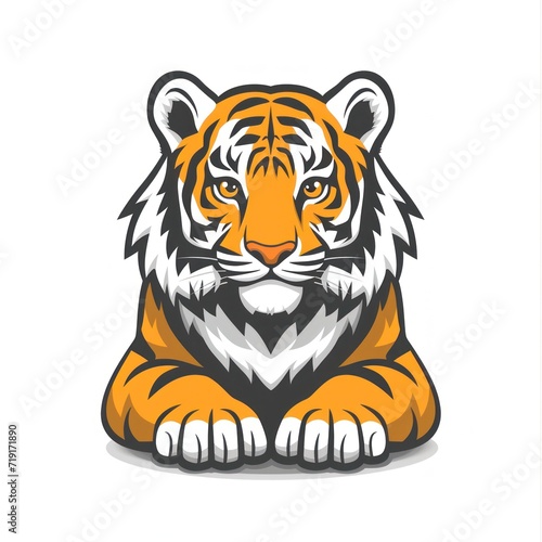 Animal Tiger. Logo illustration of a Tiger. Tiger emblem  icon  logotype decal  print.