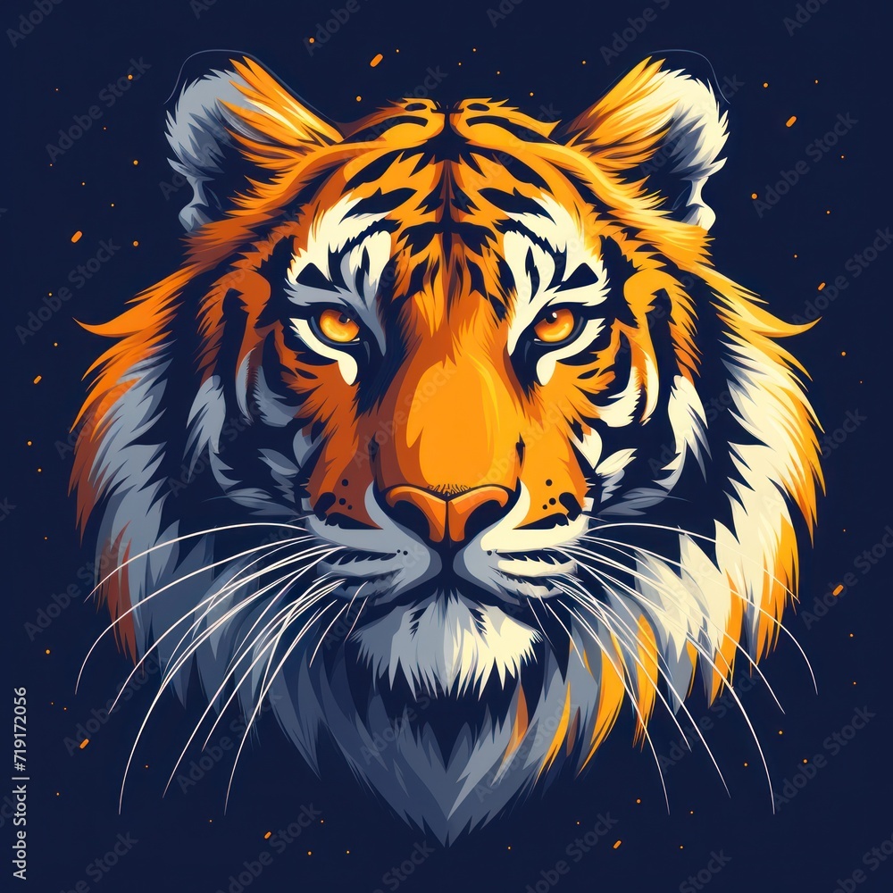 Animal Tiger. Logo illustration of a Tiger. Tiger emblem, icon, logotype,decal, print.