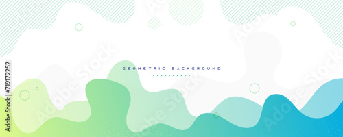 Abstract liquid background green gradient color banner design vector
