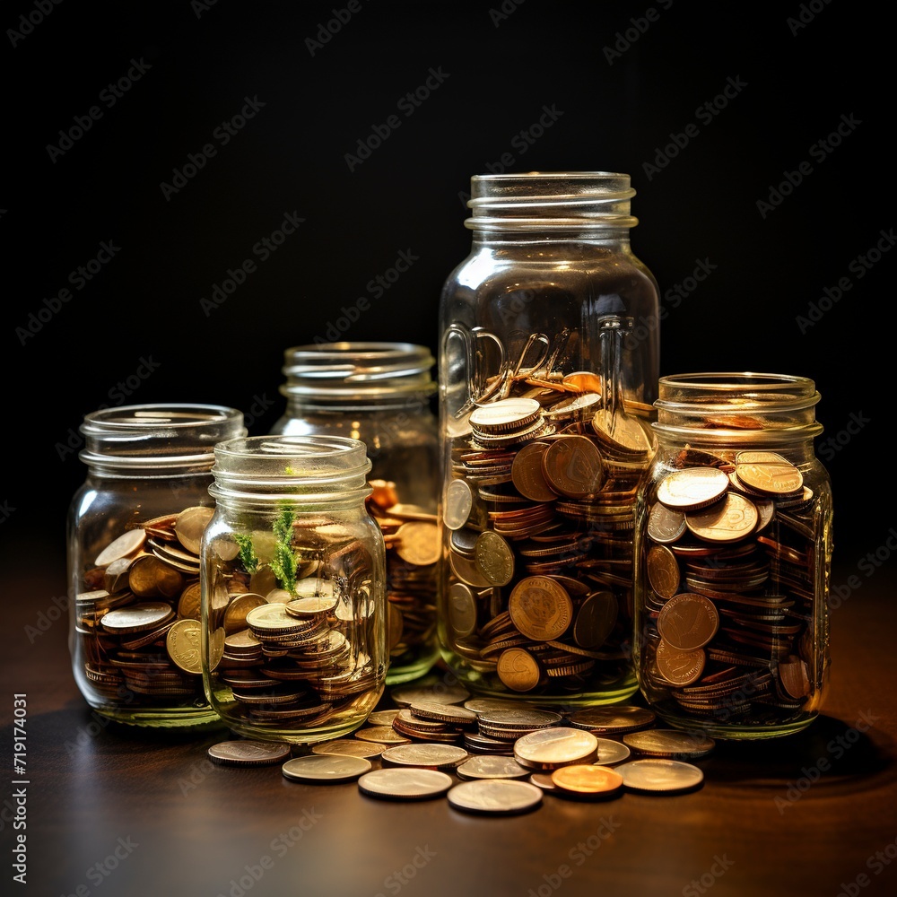 coins in jar with generative ai coins in jar with generative ai