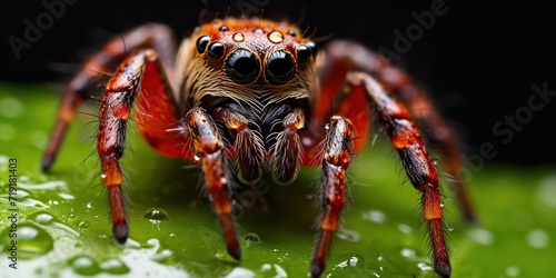 The detailed background of the spider is very intricate, sharp and clean