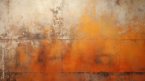 Textured canvas of weathered rust  vivid orange patina  distressed painting metal wall  vintage aged surface  contemporary spray paint art
