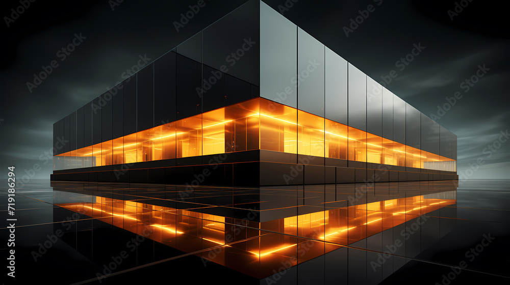 3d render of abstract futuristic architecture with empty concrete floor 3d render of abstract futuristic architecture with empty concrete floor